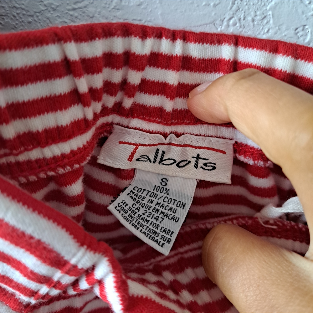 Talbots Red and White Striped Midi Skirt - Picture 5 of 7